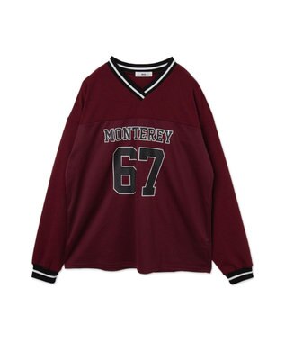 WEGO ナンバリングキリカエプルオーバー ワイン