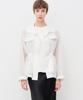 uncrave シアーオーガンジー ミリタリーブルゾン オフ