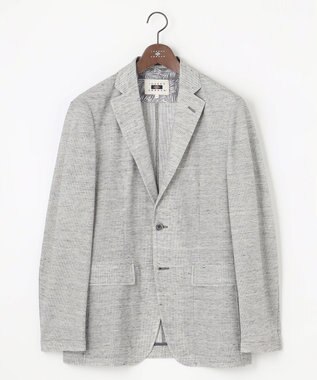 JOSEPH ABBOUD 【清涼感/軽量】リネンTOPピケ ジャケット ライトグレー系