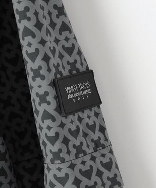 23区GOLF 【MEN】モノグラム レインブルゾン 2WAYストレッチ 透湿防水 防風 撥水 ポケッタブル ブラック系5