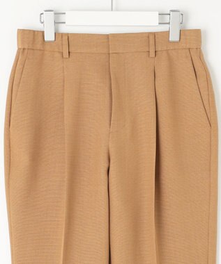 自由区 L 【セットアップ対応・洗える】ハニカムクロステーパード パンツ ブラウン系