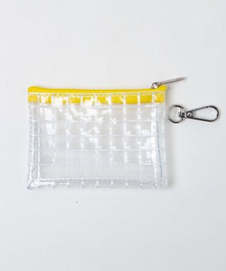 WEGO カラーテープクリアポーチ イエロー