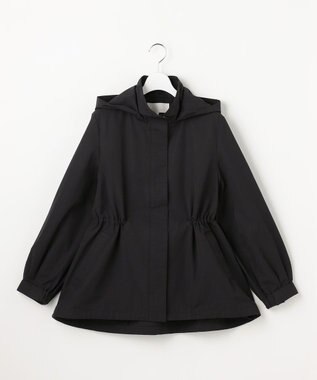 自由区 L ナイロンコットンタッサーフード付き ブルゾン ブラック
