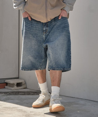 WEGO イージーバギーデニムショーツ デニム中濃加工色