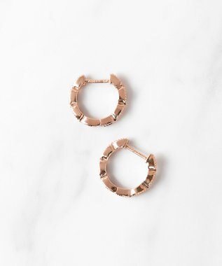 TOCCA 【WEB限定】DAISY PETAL HOOP PIERCED EARRINGS K10ゴールド 淡水パール 2WAYピアス ピンクゴールド系