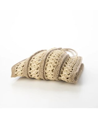 UNBILLION cachecache 切り替え松葉編みトートバッグ ベージュ