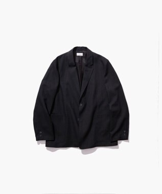 ATON TWIST WOOL LINEN | セミダブルジャケット - UNISEX CHARCOAL TOP