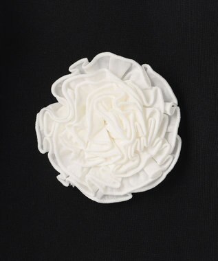 組曲 S 【組曲×setsuko sagittaire】ボンボンフラワー襟付き ニット ブラック系