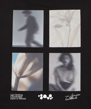 WEGO 【２点セット/ユニセックス着用ITEM】アクセ付きフォトコラージュT（LS） ブラック