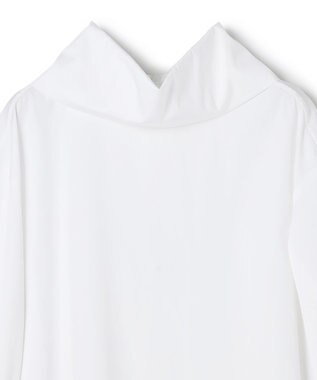 BEIGE， 【洗える】PERRY / コットンロールカラープルオーバーブラウス White