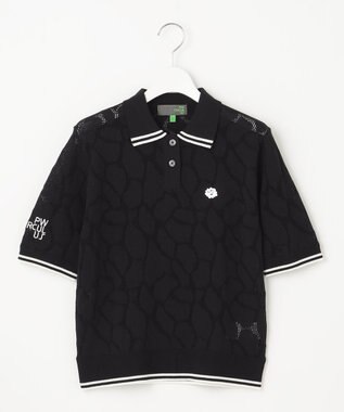 PW CIRCULUS 【WOMEN】ジラフニットポロ ゴルフウェア レディース ブラック系