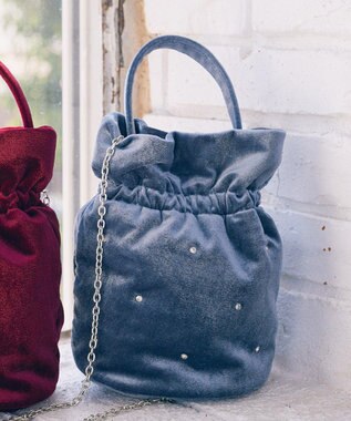 earth music&ecology ベロアハンドルバッグ