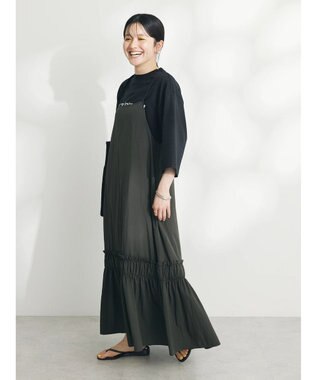CRAFT STANDARD BOUTIQUE 切替ティアードキャミワンピース Charcoal Gray