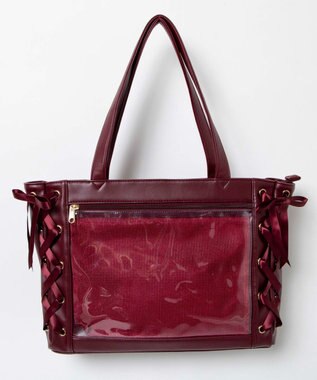 WEGO 【痛バ＆推し活】レースアップ痛バッグS ワイン