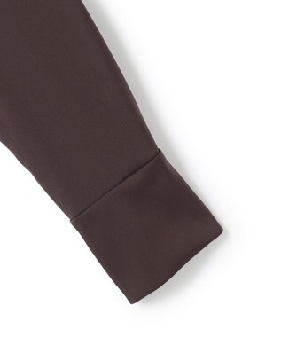 ICB L 【洗える】ストレッチダブルサテン テーラーカラー ラップワンピース ダークブラウン系