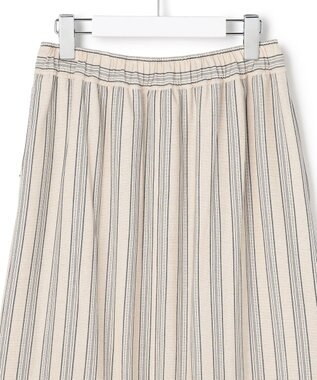 J.PRESS YORK STREET 【WOMEN】リネンストライプ スカート アイボリー系1
