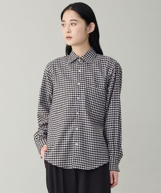 UNFILO MENS 【男女兼用】クリーンチェック ネルシャツ ブラックチェック