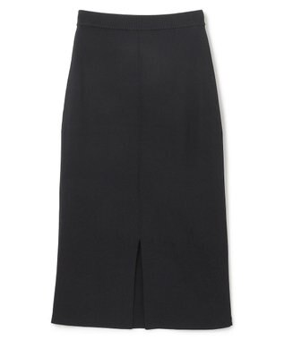 UNFILO L 【接触冷感/UVカット】スゴ機能美ニット Iラインスカート ブラック