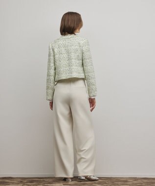 GRACE CONTINENTAL ミックスツイードジャケット イエロー