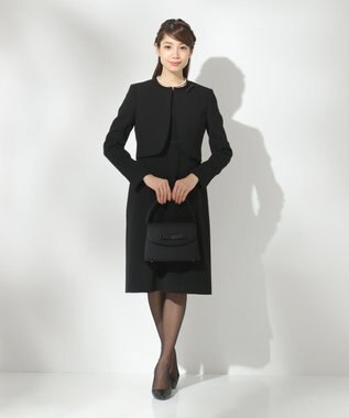 組曲 NOIR モランナ経二重 ジャケット+ワンピース ブラック系