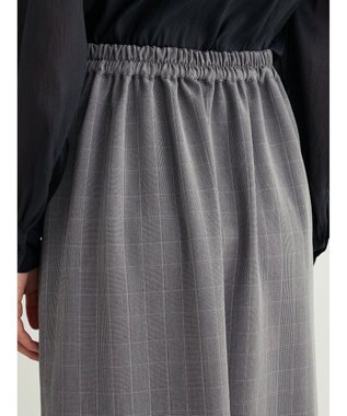 Green Parks きれいシルエットチェック裾フレアスカート Glen Check