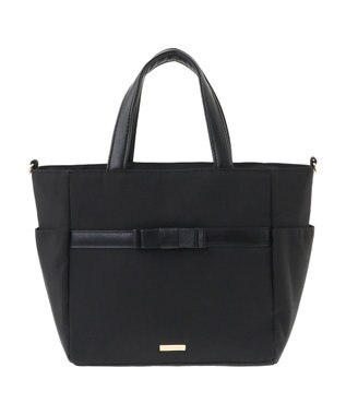 Maison de FLEUR EC限定撥水加工マルチポケット2Wayトートバッグ Black