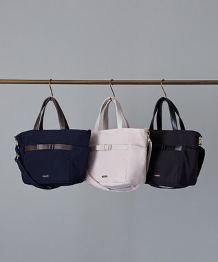 Maison de FLEUR EC限定撥水加工マルチポケット2Wayトートバッグ Black