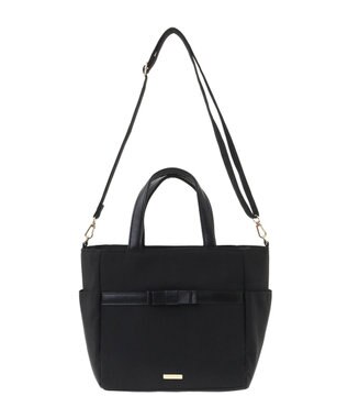 Maison de FLEUR EC限定撥水加工マルチポケット2Wayトートバッグ Black