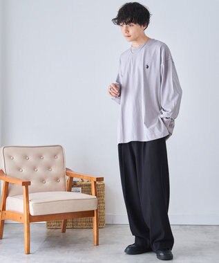 WEGO 【ユニセックス着用ITEM/MLサイズ展開】U.S. POLO ASSN.ワンポイント刺繍LST グレー