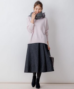 組曲 ウールマルチチェックストール ブラック系3