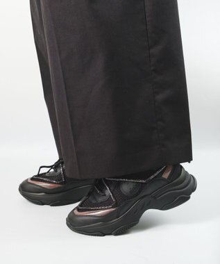 STEVE MADDEN MOTOCROSS ラインストーンダッドスニーカー ブラック