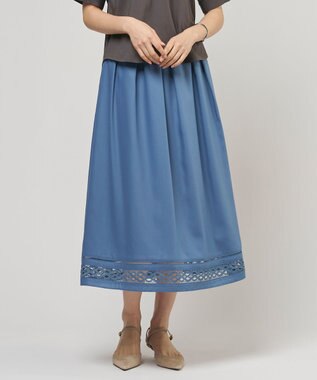 J.PRESS LADIES スパンソフトクロス刺繍 スカート