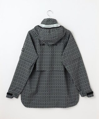 23区GOLF 【MEN】モノグラム レインブルゾン 2WAYストレッチ 透湿防水 防風 撥水 ポケッタブル ブラック系5