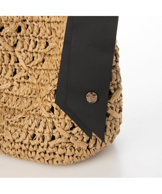 UNBILLION cachecache 下がりグログラン柄編みワンハンドルクロッシェトート ブラック