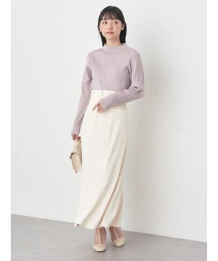 earth music&ecology 切り替えリブニットプルオーバー Pink Beige