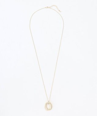 ANY SIS オーバルストーン ネックレス ゴールド