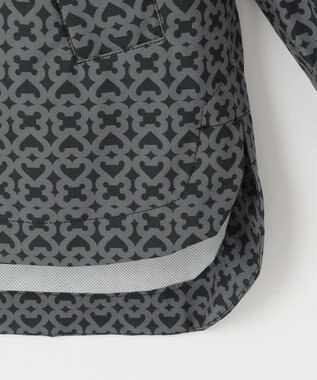 23区GOLF 【MEN】モノグラム レインブルゾン 2WAYストレッチ 透湿防水 防風 撥水 ポケッタブル ブラック系5