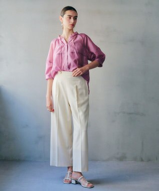 YECCA VECCA バルーンスリーブシアーシャツ Pink