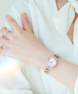 CITIZEN 【xC】北川景子 広告着用モデル エコ・ドライブ電波時計 サクラピンク 軽量 サクラ色