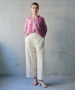 YECCA VECCA バルーンスリーブシアーシャツ Pink