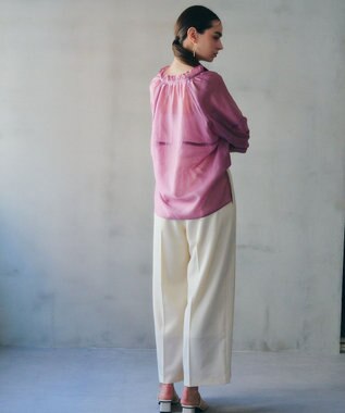 YECCA VECCA バルーンスリーブシアーシャツ Pink