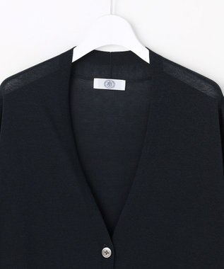 J.PRESS LADIES COOL ヴィスコース ミドル丈 カーディガン ネイビー系