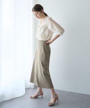 YECCA VECCA バルーンスリーブシアーシャツ Off White