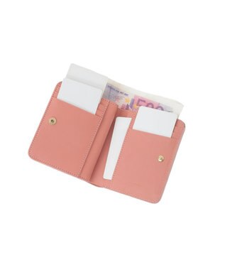 genten 【新色】フラッターカットワーク 二つ折り財布 サクラピンク