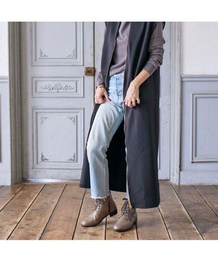 ing <ing>【WEB限定】【サスティナブルシリーズ】レースアップショートブーツ オーク