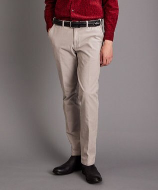 JOSEPH ABBOUD 【ウエストも伸びる！/2WAYストレッチ/暖かい/オーガニック】オーガニックコットン ウオーム パンツ ライトグレー系