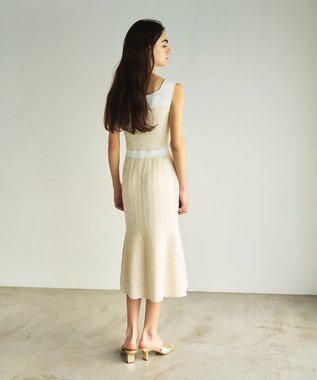 GRACE CONTINENTAL ツイードマーメイドニットワンピース キナリ