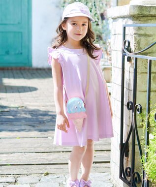 ANY KIDS ひんやりクール カットソーワンピース ラベンダー