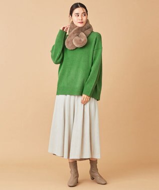 ANY ラムウールバックテイルニット ライトグリーン系