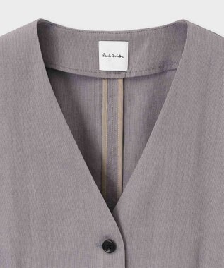 Paul Smith レーヨンリネン Vネックジレ ライラック